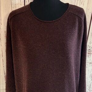 Poetry cashmere Dark maroon sweater top | Size 12